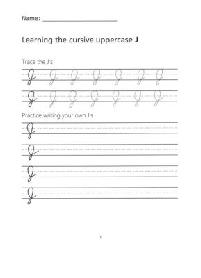 how do you write a capital J in cursive